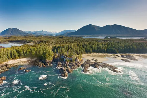 View of the river among the mountains